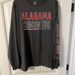 Fanatics Alabama Crimson Tide Charcoal Long Sleeve Shirt